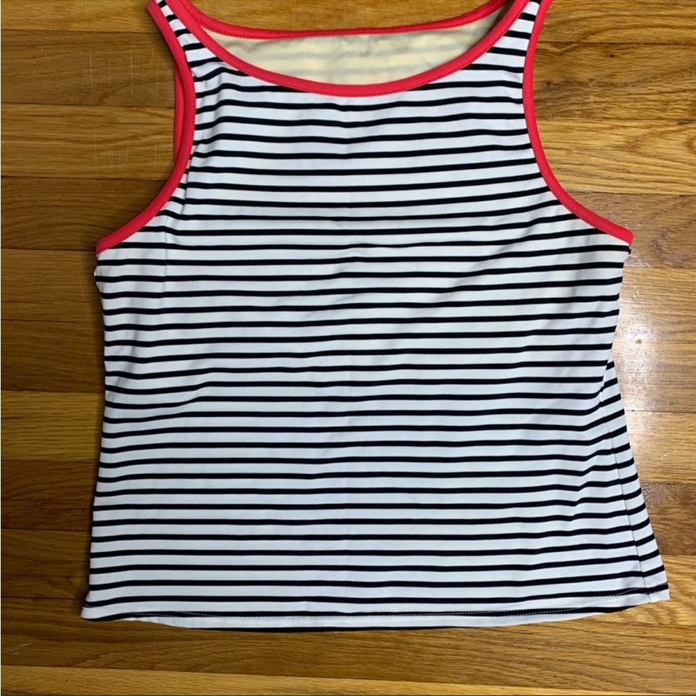 Lands End Striped Tankini Top